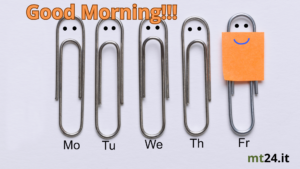Buongiorno e buon venerdì! 😄 Comincia il giorno con un sorriso e tanta positività!