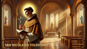 San Nicola da Tolentino in preghiera, celebrato il 10 settembre