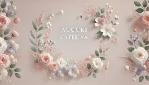 "Festivi auguri Caterina con eleganza