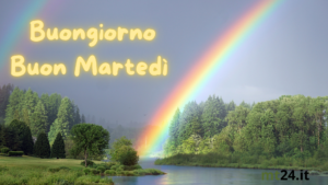 🌈 Martedì colorato! Porta con te i colori dell'arcobaleno per un giorno pieno di felicità. Buongiorno! 🌟🌤️Frasi per ogni occasione